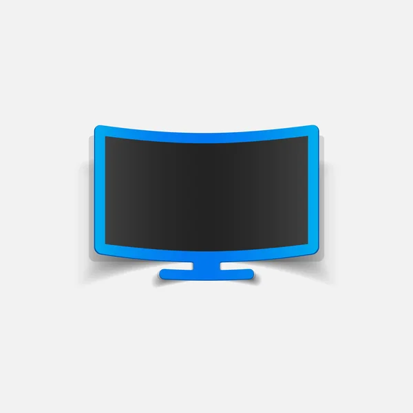 Realistische ontwerpelement: monitor — Stockvector