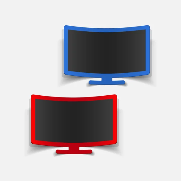 Elemento de diseño realista: monitor — Vector de stock