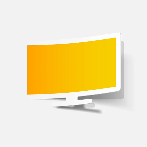 Realistic design element: monitor — Stock Vector