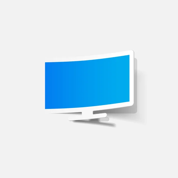 Elemento de diseño realista: monitor — Vector de stock