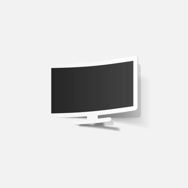 Elemento de diseño realista: monitor — Vector de stock