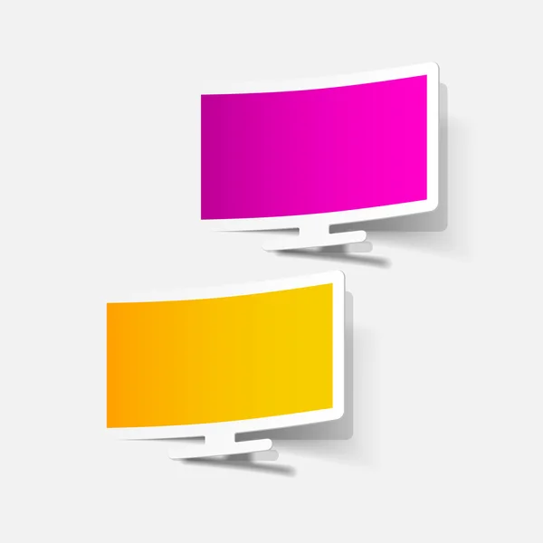 Elemento de diseño realista: monitor — Vector de stock