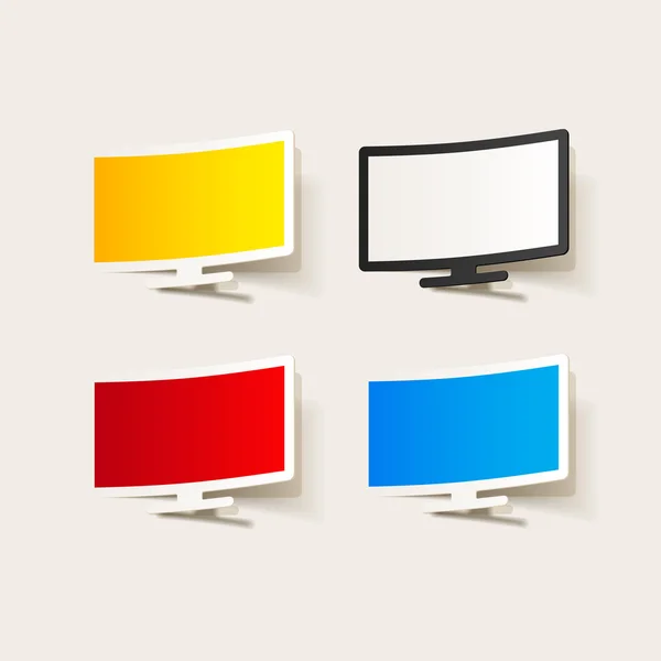 Elemento de design realista: monitor — Vetor de Stock