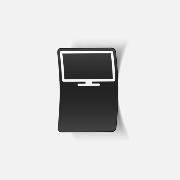 Elemento de diseño realista: monitor — Vector de stock