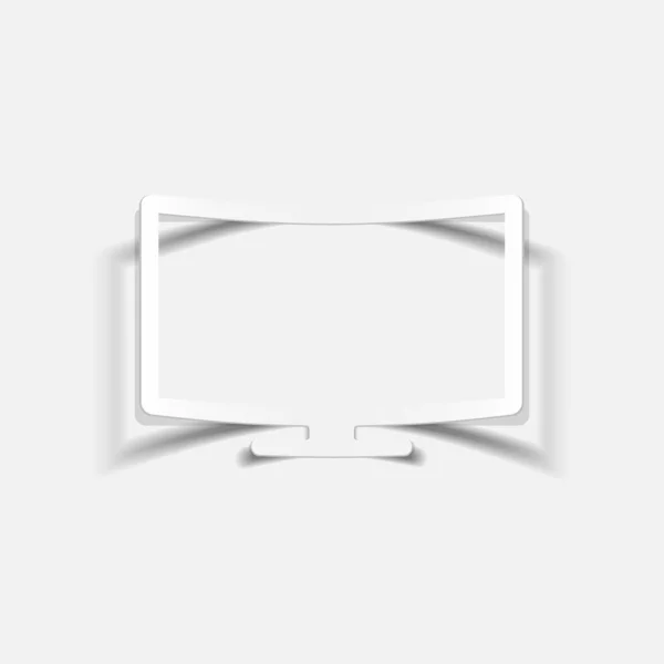 Elemento de diseño realista: monitor — Vector de stock