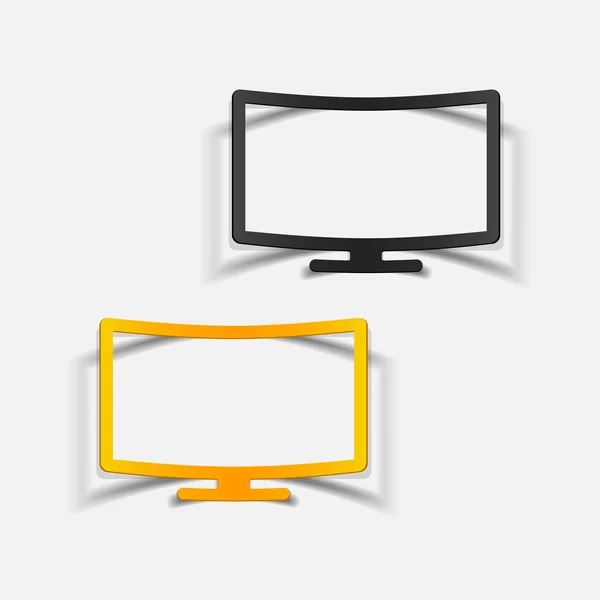 Elemento de diseño realista: monitor — Vector de stock