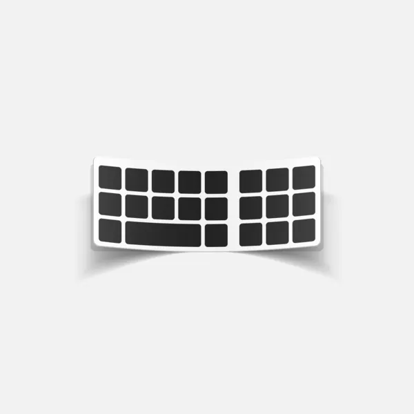 Elemento de diseño realista: teclado — Vector de stock