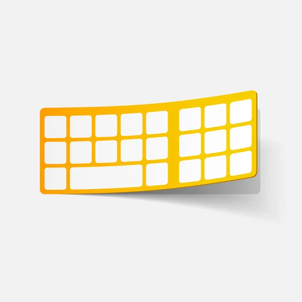 Elemento de diseño realista: teclado — Vector de stock