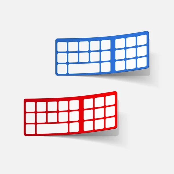Realistiska designelement: tangentbord — Stock vektor