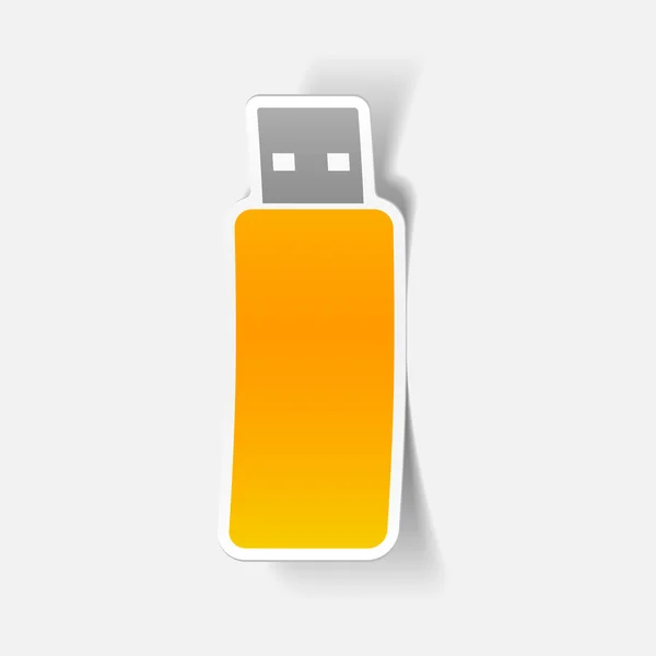 Realistic design element: usb — Stock Vector