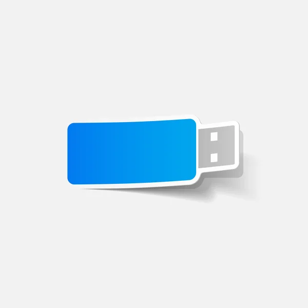 Elemento de design realista: usb —  Vetores de Stock