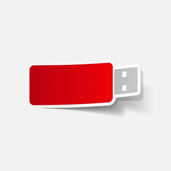 Elemento de diseño realista: usb — Vector de stock