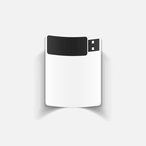 Реалистичный элемент дизайна: USB — стоковый вектор