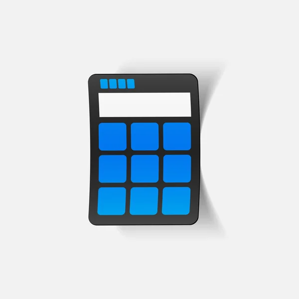 Elemento de diseño realista: calculadora — Vector de stock