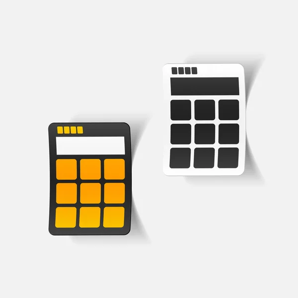 Elemento de diseño realista: calculadora — Vector de stock