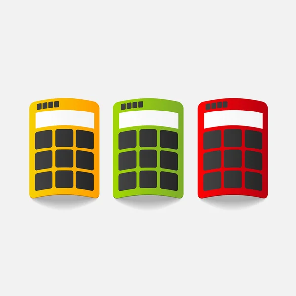 Elemento de design realista: calculadora — Vetor de Stock
