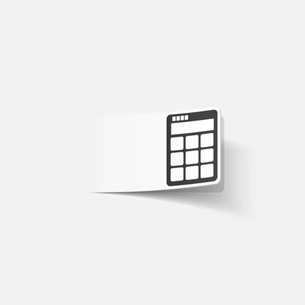 Elemento de diseño realista: calculadora — Archivo Imágenes Vectoriales