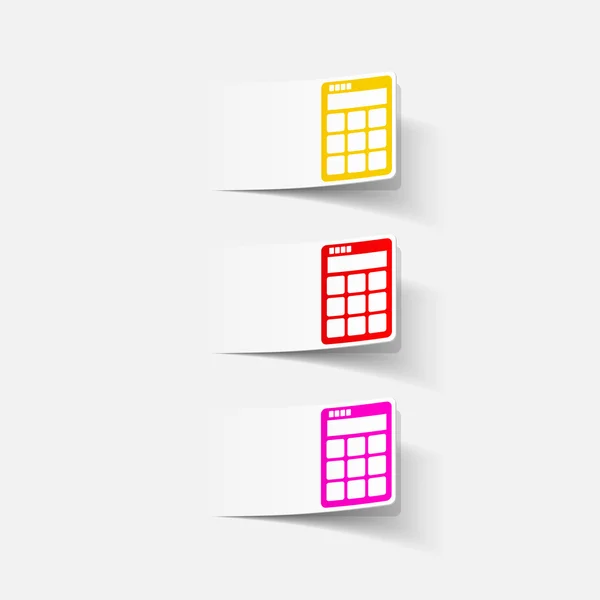 Elemento de diseño realista: calculadora — Vector de stock