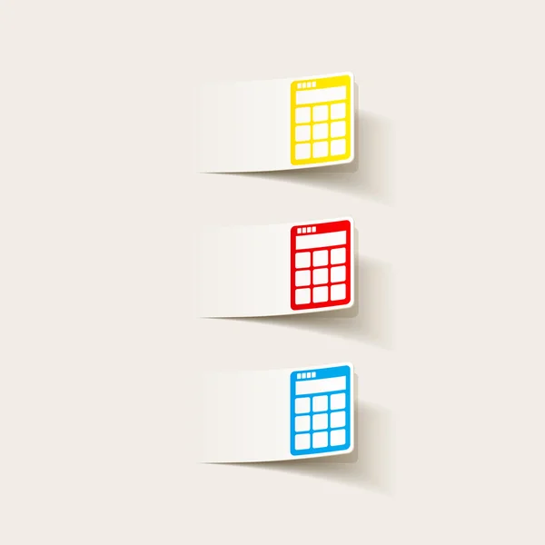 Elemento de design realista: calculadora — Vetor de Stock