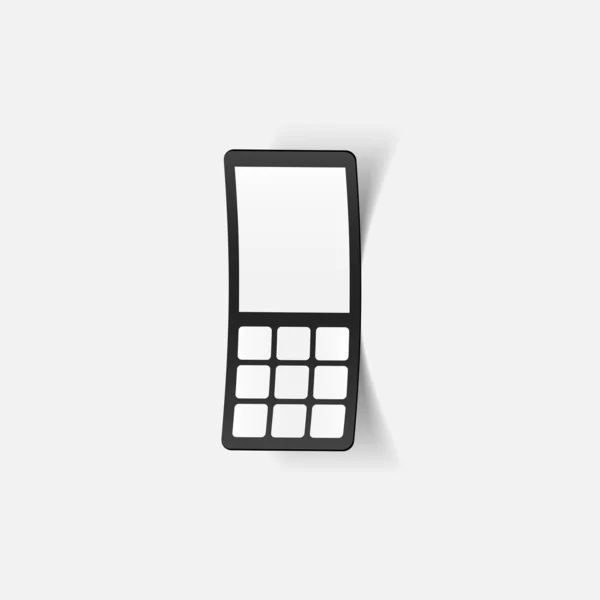 Élément de conception réaliste : téléphone portable — Image vectorielle