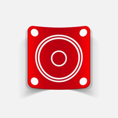 gerçekçi tasarım öğesi: küçük müzik hoparlör