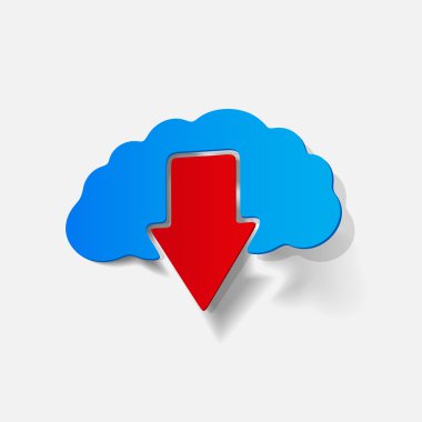 gerçekçi tasarım öğesi: beyin, ok