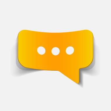 gerçekçi tasarım öğesi: kabarcık, konuşma