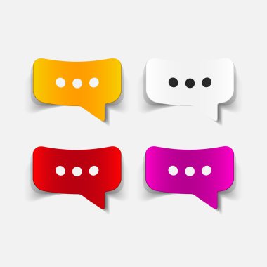 gerçekçi tasarım öğesi: kabarcık, konuşma