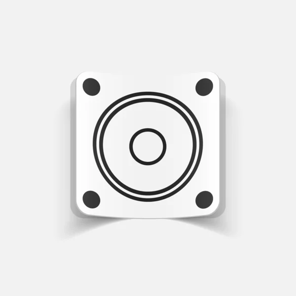 Realistic design element: small music speaker — Stock Vector