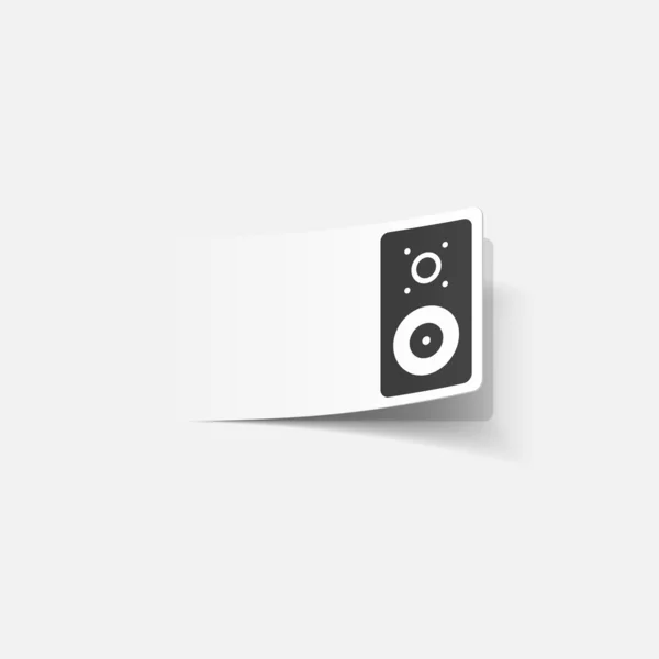 Realistic design element: big music speaker — Stock Vector