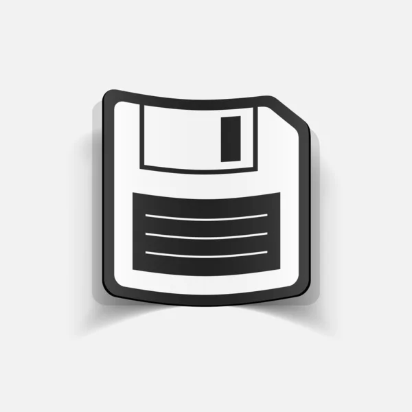 Realistische ontwerpelement: diskette — Stockvector