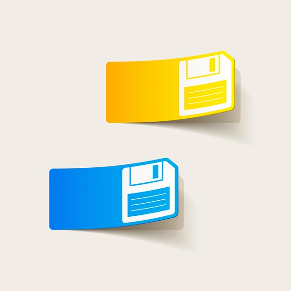 Realistic design element: diskette — Stock Vector