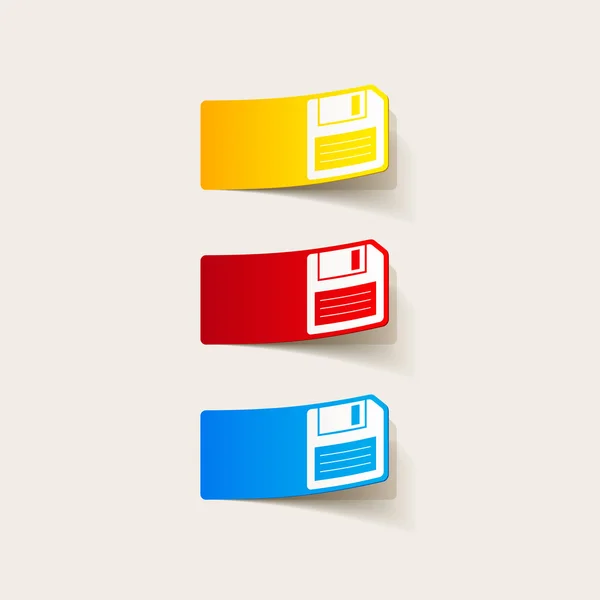 Realistic design element: diskette — Stock Vector