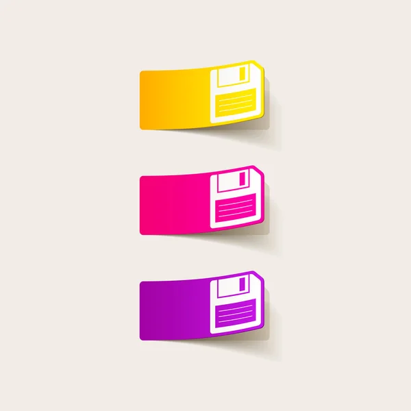 Realistische ontwerpelement: diskette — Stockvector