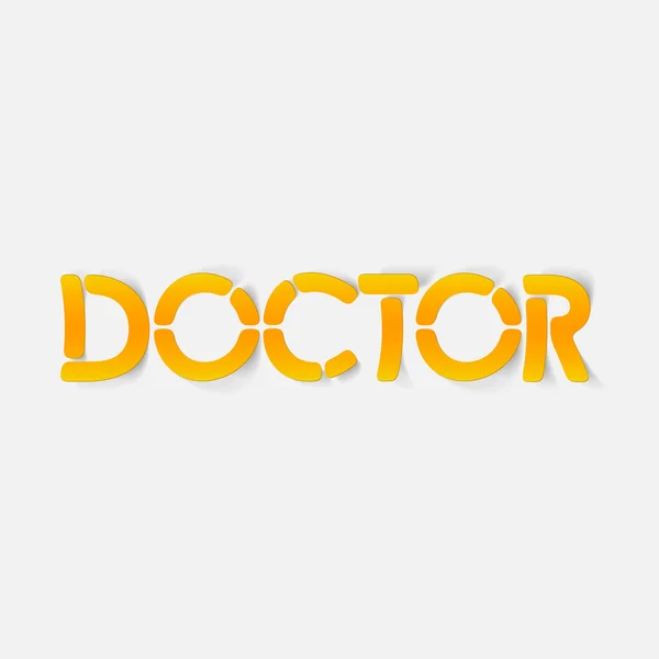 Projekt realistyczny element: lekarz — Wektor stockowy