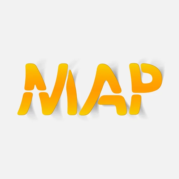 Elemento di design realistico: mappa — Vettoriale Stock