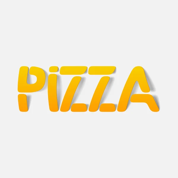Élément de design réaliste : pizza — Image vectorielle