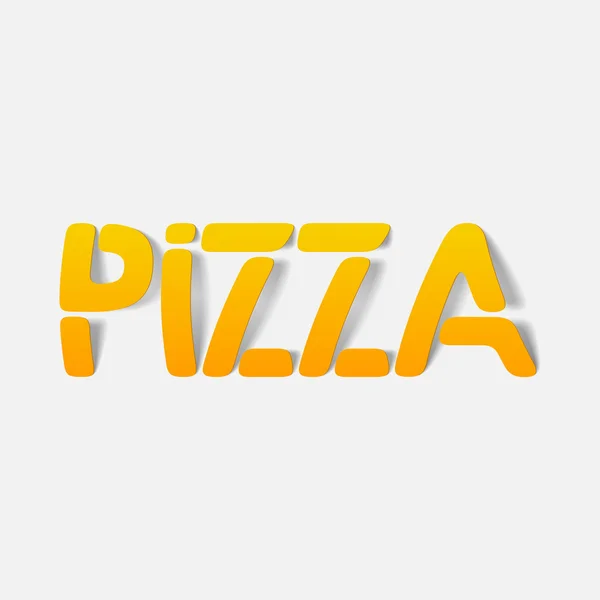 Elemento de diseño realista: pizza — Archivo Imágenes Vectoriales