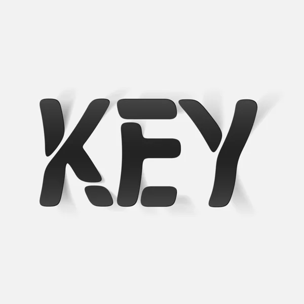 Realistiska designelement: nyckel — Stock vektor