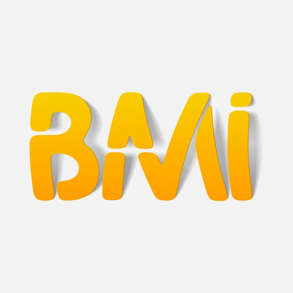 Elemento de design realista: bmi — Vetor de Stock