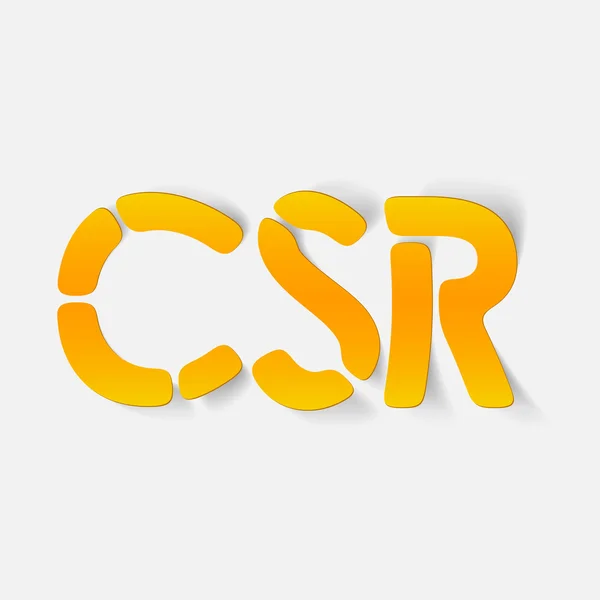องค์ประกอบการออกแบบที่สมจริง: csr — ภาพเวกเตอร์สต็อก