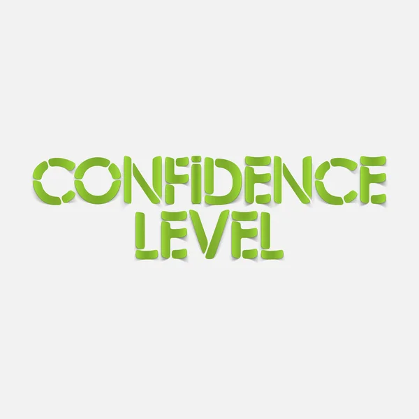 Realistic design element: confidence level — Stock Vector