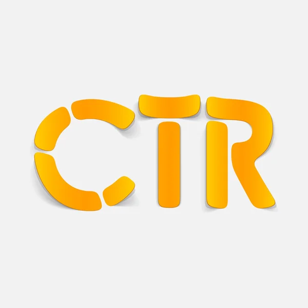 Realistiska designelement: ctr — Stock vektor