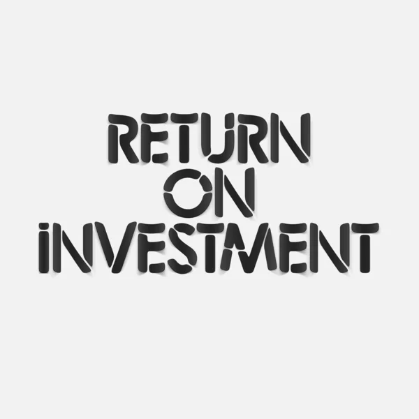 Реалістичний елемент дизайну: повернення інвестицій — стоковий вектор