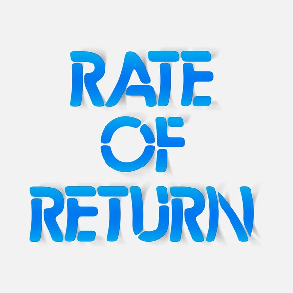 Elemento de diseño realista: tasa de retorno — Vector de stock
