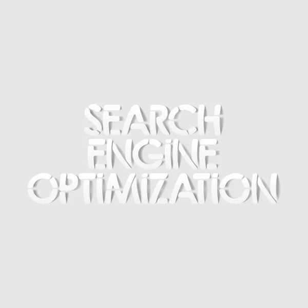 Elemento de design realista: otimização do motor de busca — Vetor de Stock