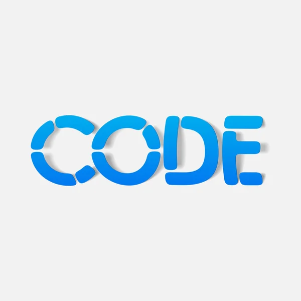 Realistisk prosjekteringselement: kode – stockvektor