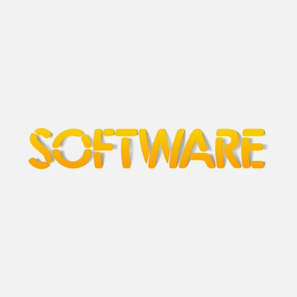 Elemento di design realistico: software — Vettoriale Stock