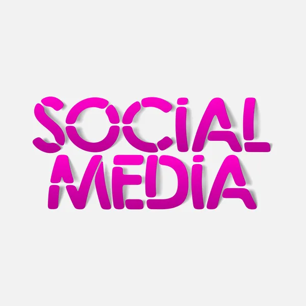 Realistic design element: social media — Stock Vector