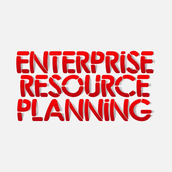 Realistic design element: enterprise resource planning — Stock Vector